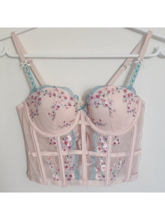 Victoria's Secret Other - Victoria's Secret Dream Angels Cherry Blossom Embroidery Corset Bustier Bra